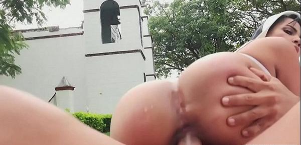  Nun Yudi Pineda assfucked next to a church!